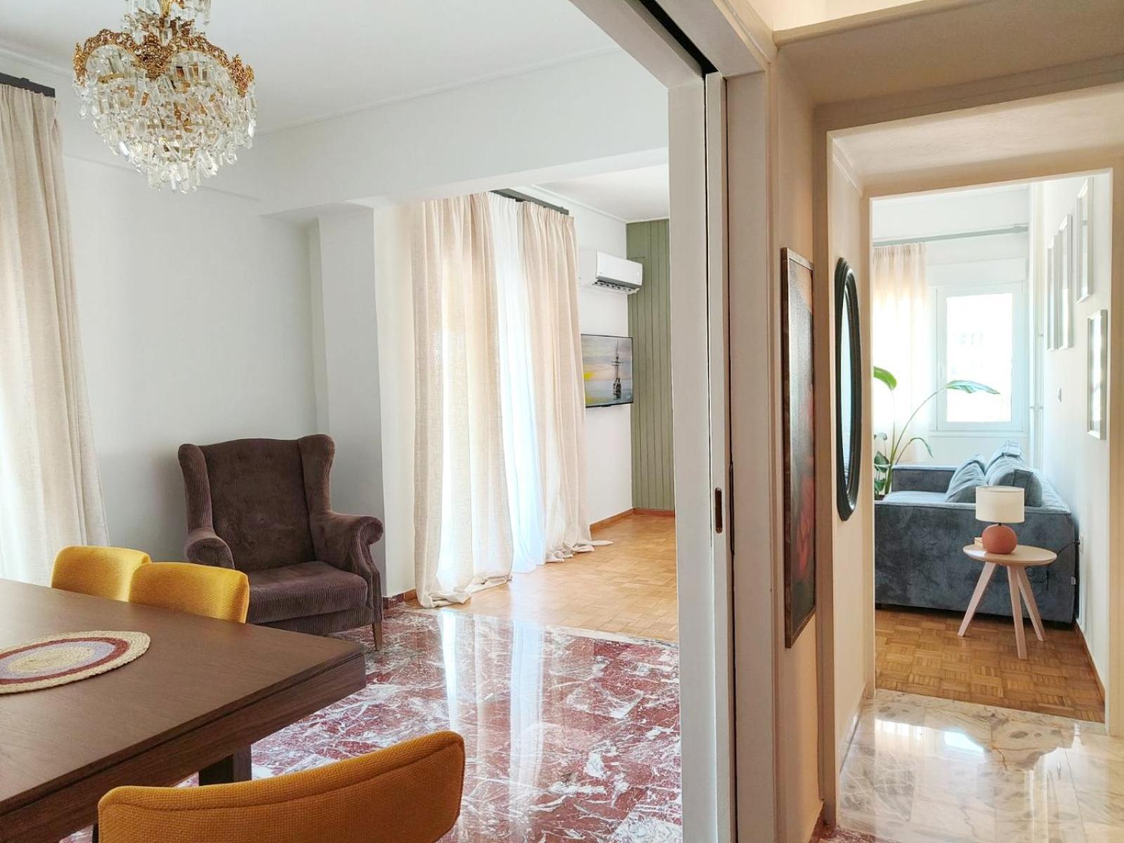 Stylish Artistic Flat With View, Three Min To Metro Lägenhet Aten Exteriör bild