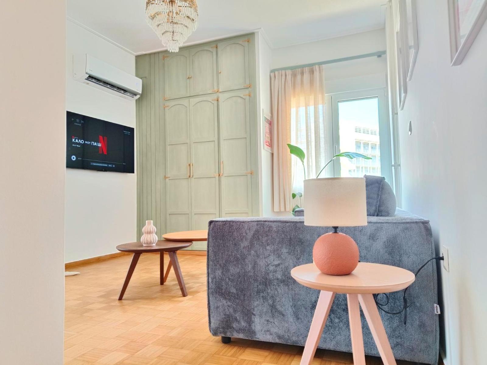 Stylish Artistic Flat With View, Three Min To Metro Lägenhet Aten Exteriör bild